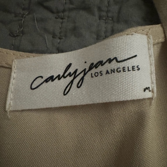 CARLY JEAN LOS ANGELES KHAKI TIERED DRESS - Picture 2 of 2